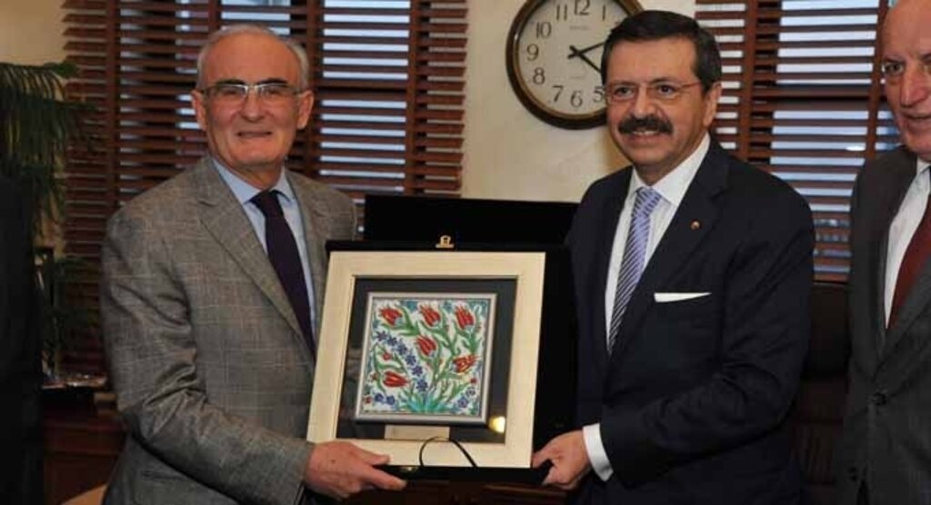 TOBB Başkanı Hisarcıklıoğlu Başkan Yılmaz'ı ziyaret etti
