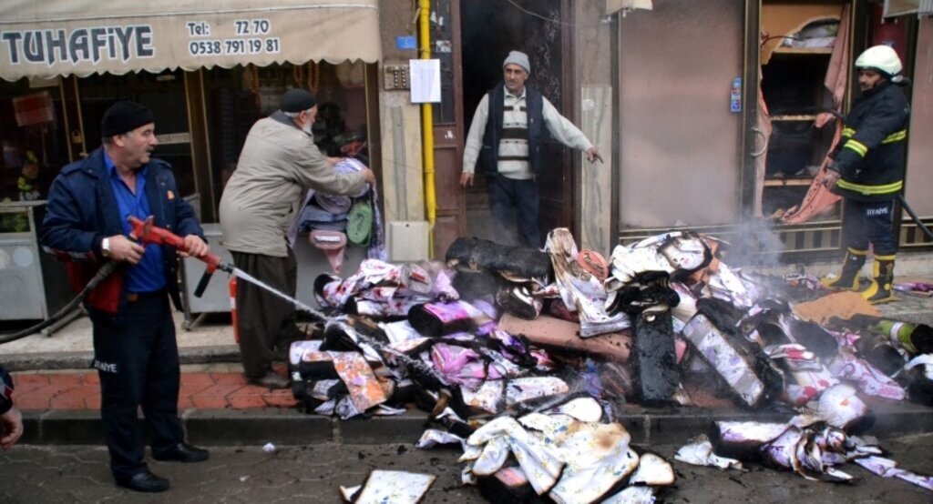 Tokat'ta iş yeri yangını