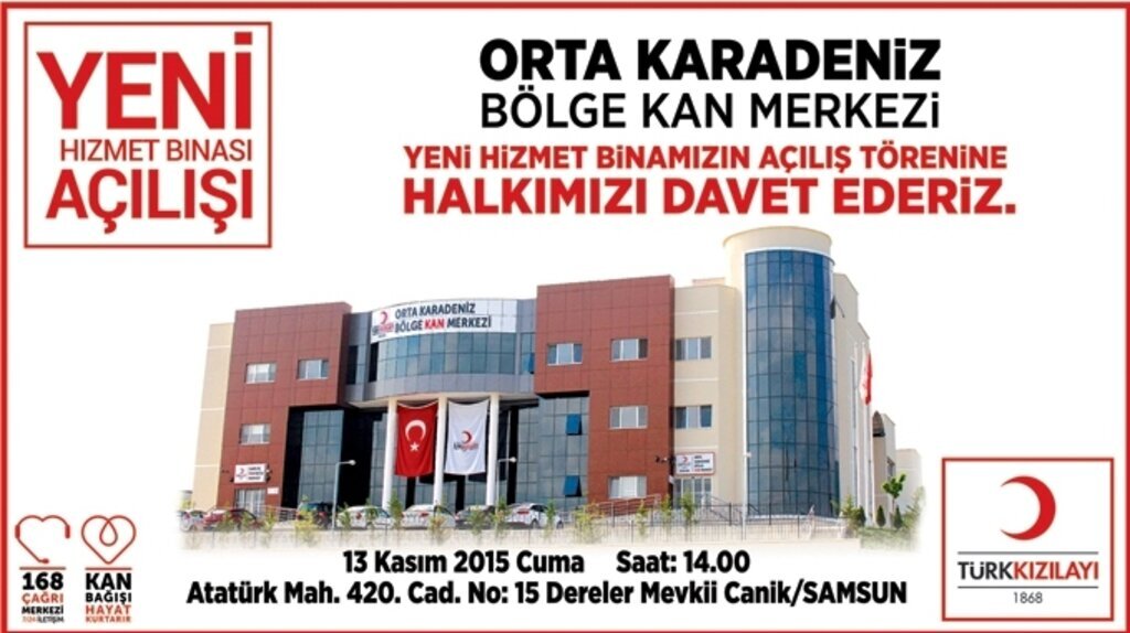Türk Kızılayı Kan Merkezi açılıyor