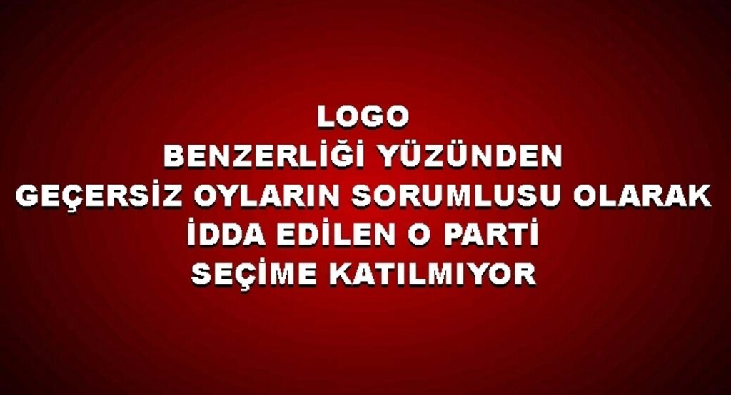 TURK Parti seçime katılamıyor