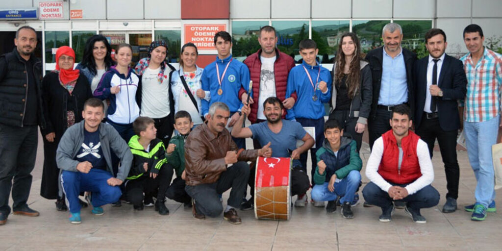 Türkiye Şampiyonlarını Samsun Otogarında karşıladılar