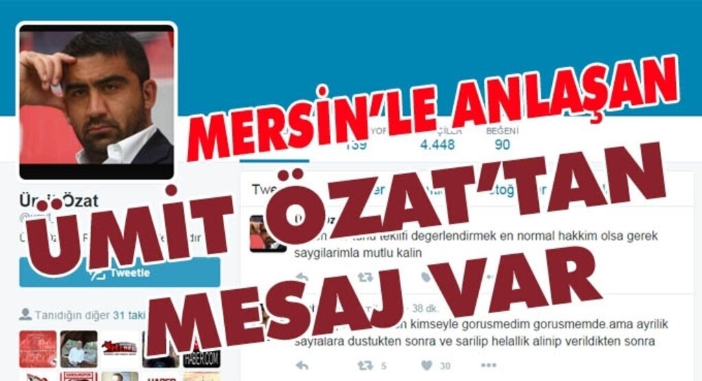 Ümit Özat Samsunspor taraftarına twitterden seslendi
