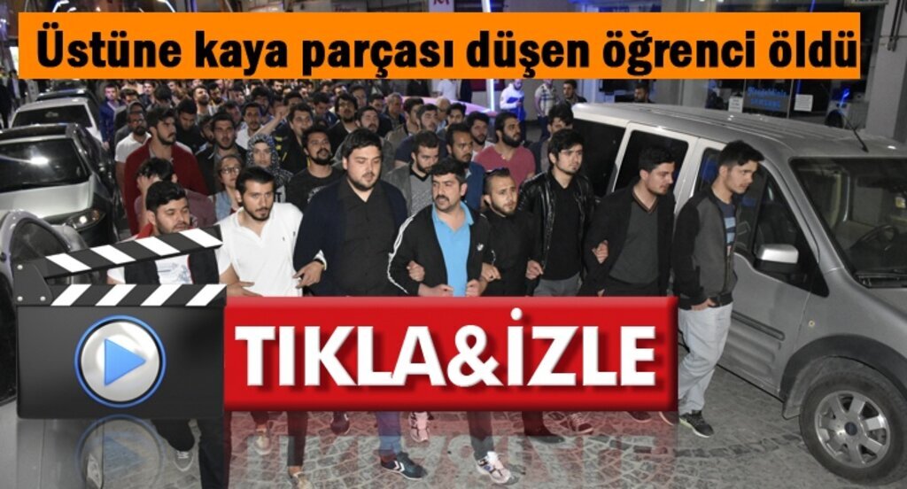 Üstüne kaya parçası düşen öğrenci öldü