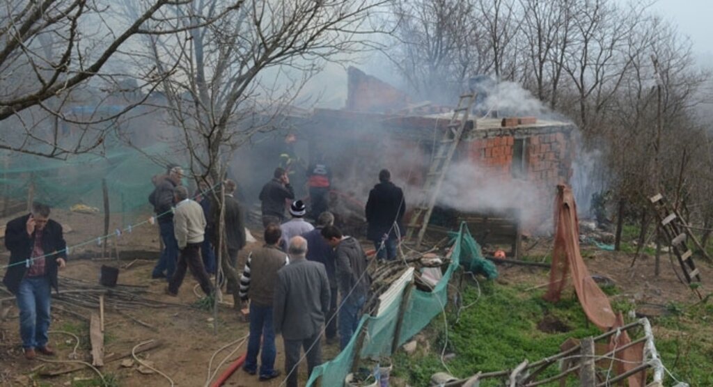 Yanan ahırdaki 6 büyükbaş hayvan telef oldu
