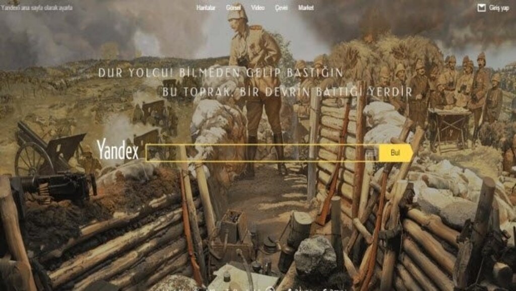 Yandex'ten 18 Mart Çanakkale Zaferi jesti
