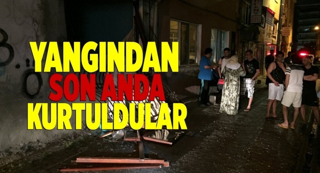 Yangından pencere demirlerini sökerek kurtuldular