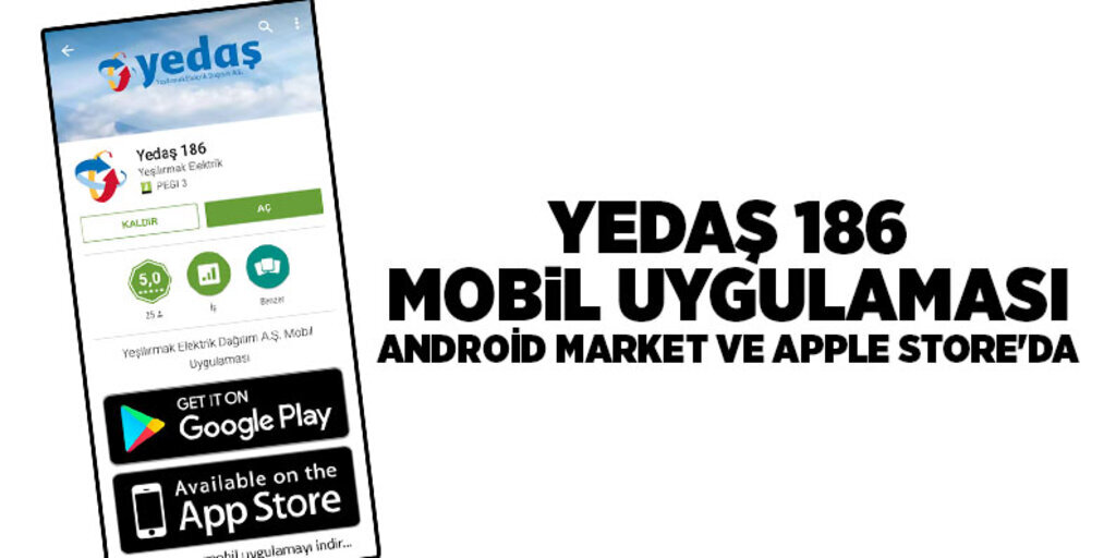 YEDAŞ 186 Mobil Uygulaması Android Market ve Apple Store'da