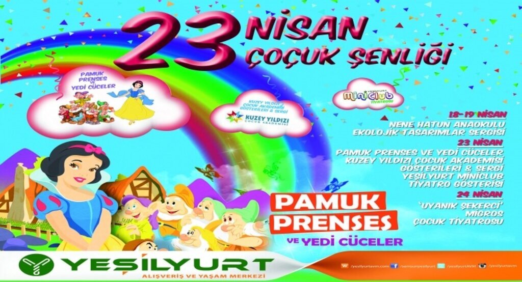Yeşilyurt AVM Mini Club’ta 23 Nisan Çocuk Şenliği