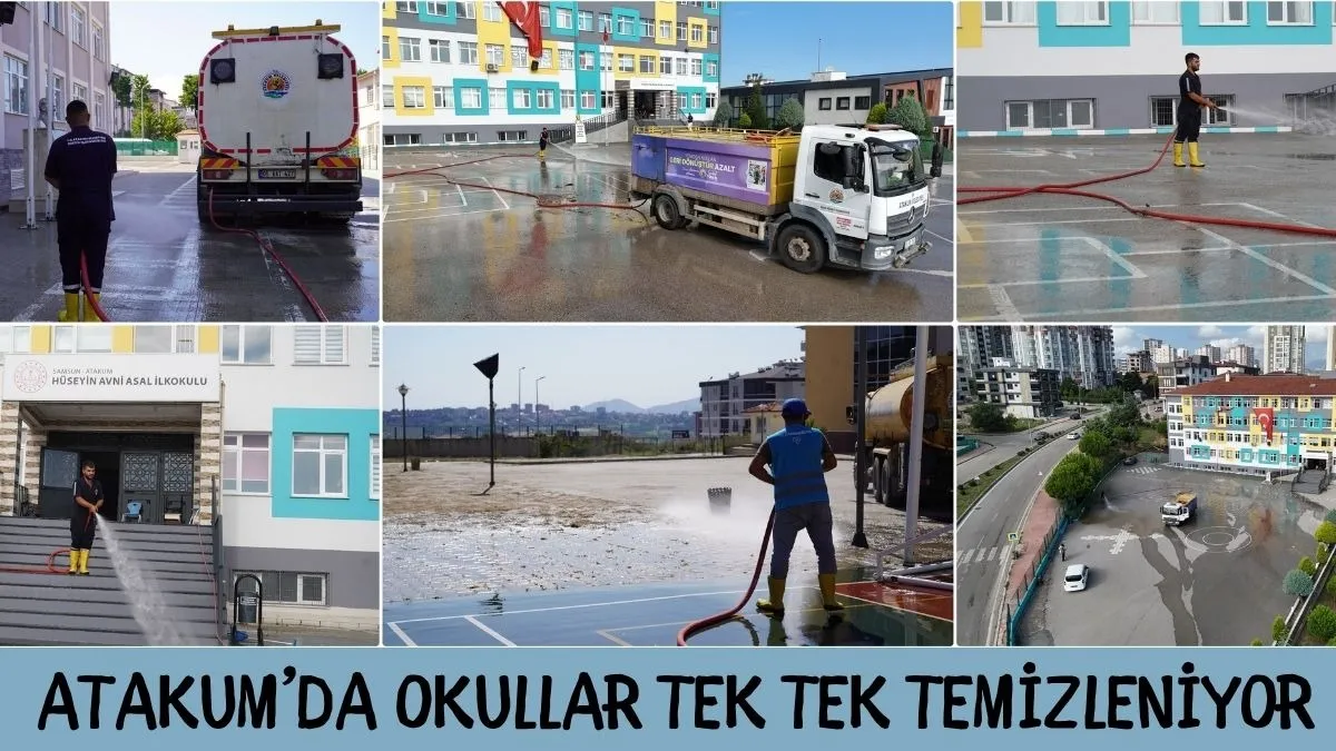 Atakum Belediyesi Okulları Tek Tek Temizliyor