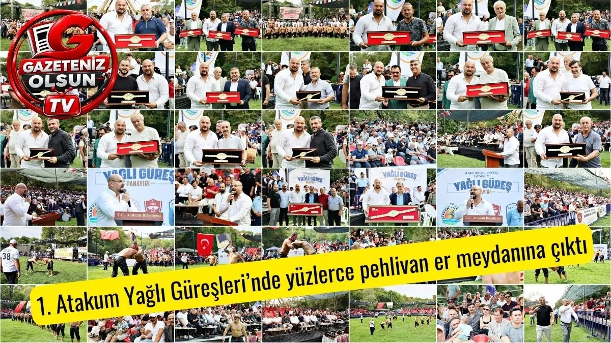 Atakum’da Tarihi Güreş Heyecanı! İlk Yağlı Güreşlerin Başpehlivanı Fatih Atlı Oldu