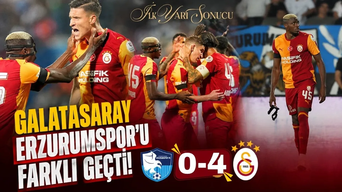 Galatasaray Erzurumspor maç sonucu: 4-0 Osimhen’den Duble
