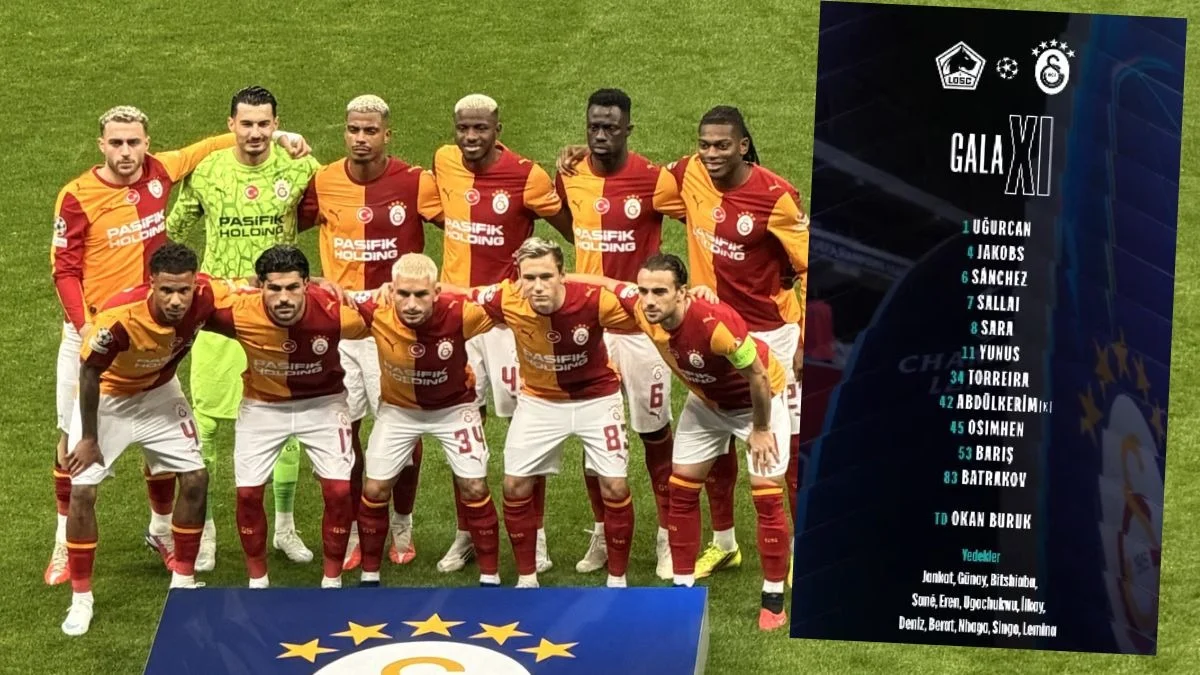 Galatasaray Lille Maçı Canlı Yayın Anlatım Galatasaray İlk 11 ve Yedekler