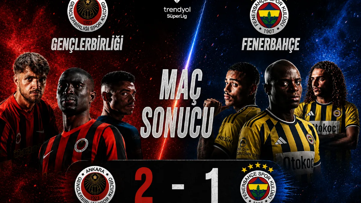 Gençlerbirliği Fenerbahçe’yi 2-1 mağlup etti