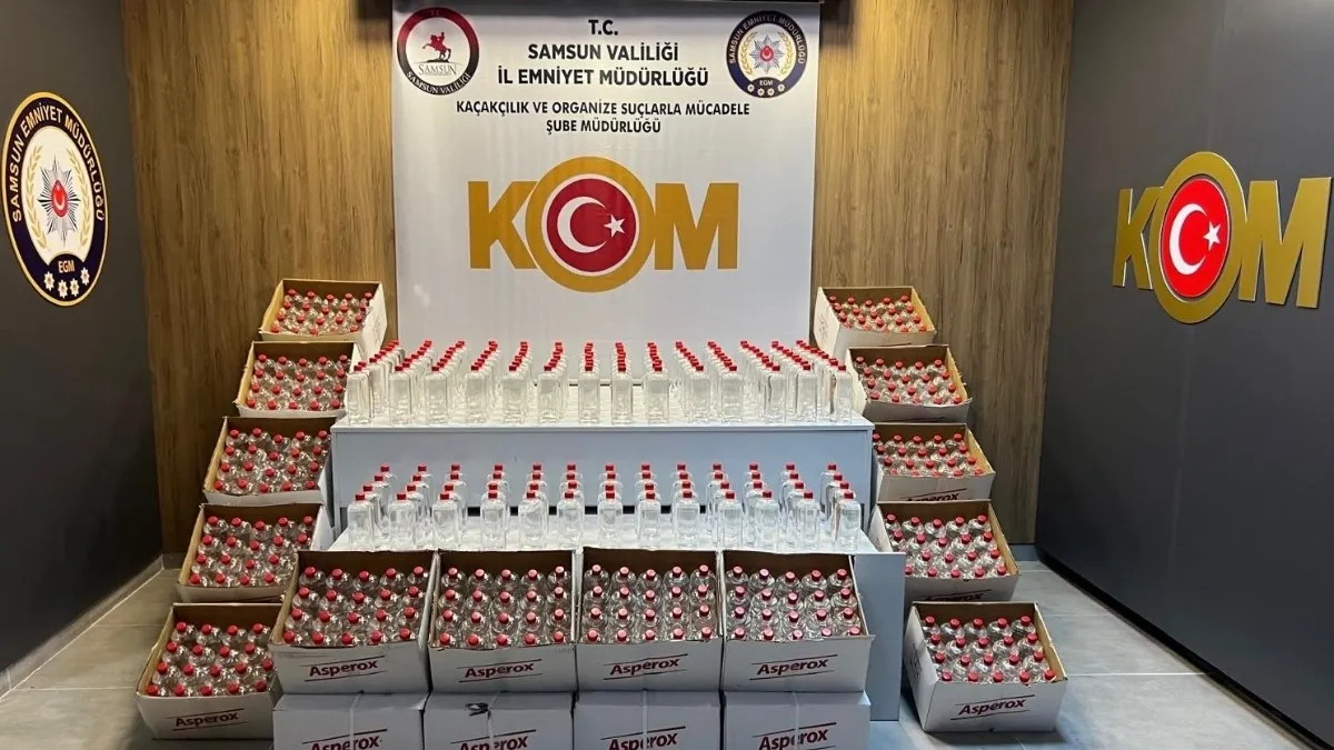 Samsun'da Kaçak Alkole Darbe! 1 Ton 160 Litre Etil Alkol Ele Geçirildi