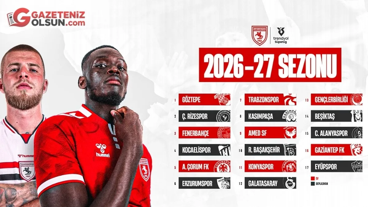 Samsunspor'dan Fikstür Paylaşımı! Samsunspor Sezona İç Sahada Başlıyor