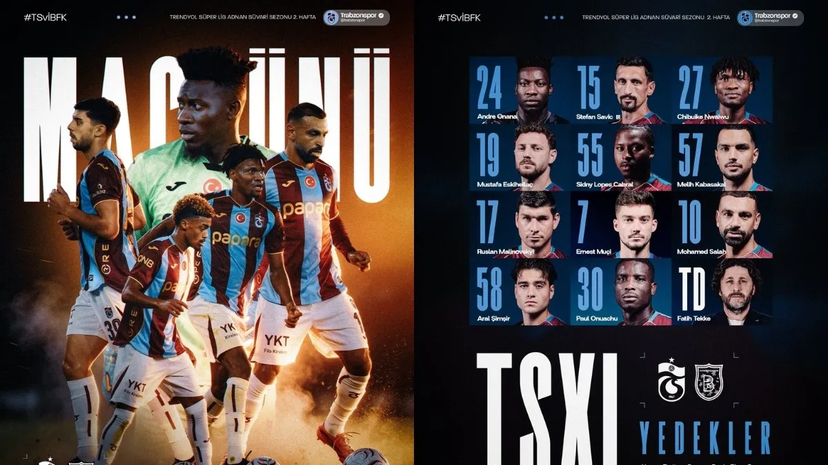 Trabzonspor Başakşehir maçı canlı yayın ilk 11 belli oldu
