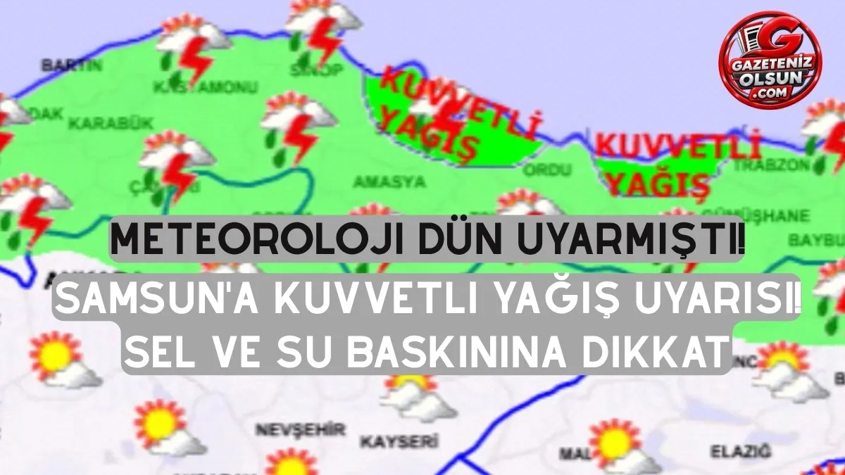 13 Ağustos Perşembe Samsun Hava Durumu yağmur ne kadar sürecek?