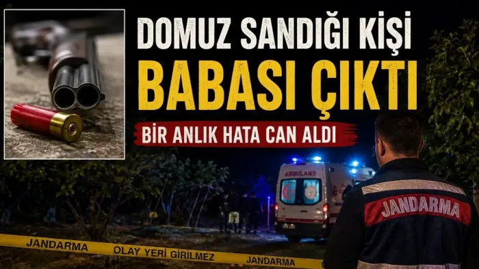 Babasını domuz zannederek vurdu ölümüne neden oldu!