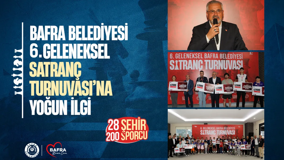 Bafra Belediyesi 6. Geleneksel Satranç Turnuvası’na Yoğun İlgi