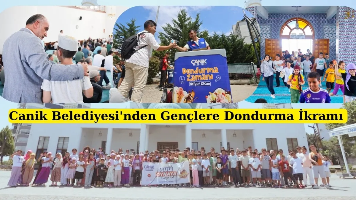 Canik Belediyesi'nden Gençlere Dondurma İkramı