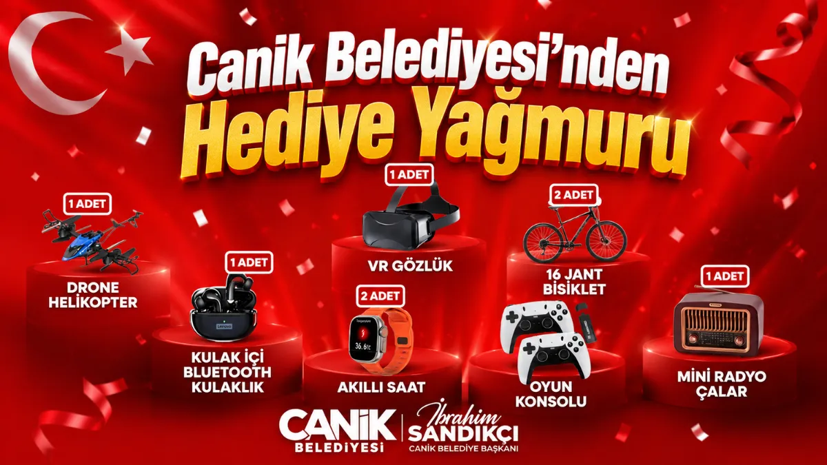 Canik Belediyesi'nden Hediye Yağmuru