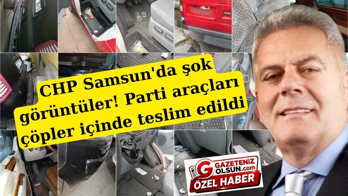 CHP Samsun'da şimdi de araç krizi! İl binasından sonra araçlar da harabeye döndü