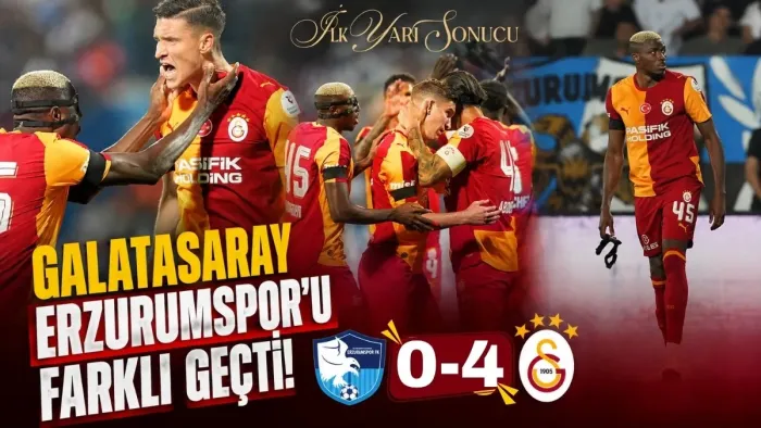 Galatasaray Erzurumspor maç sonucu: 4-0 Osimhen’den Duble