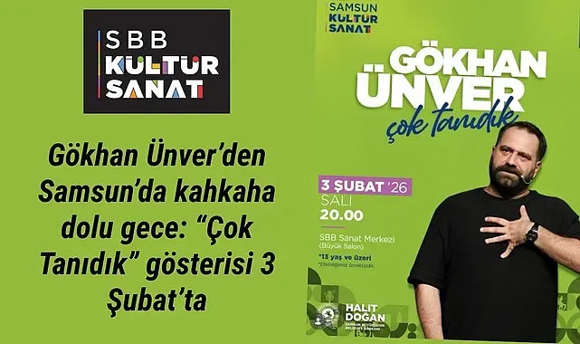 Gökhan Ünver'dan Samsun'da stand-up gösterisi