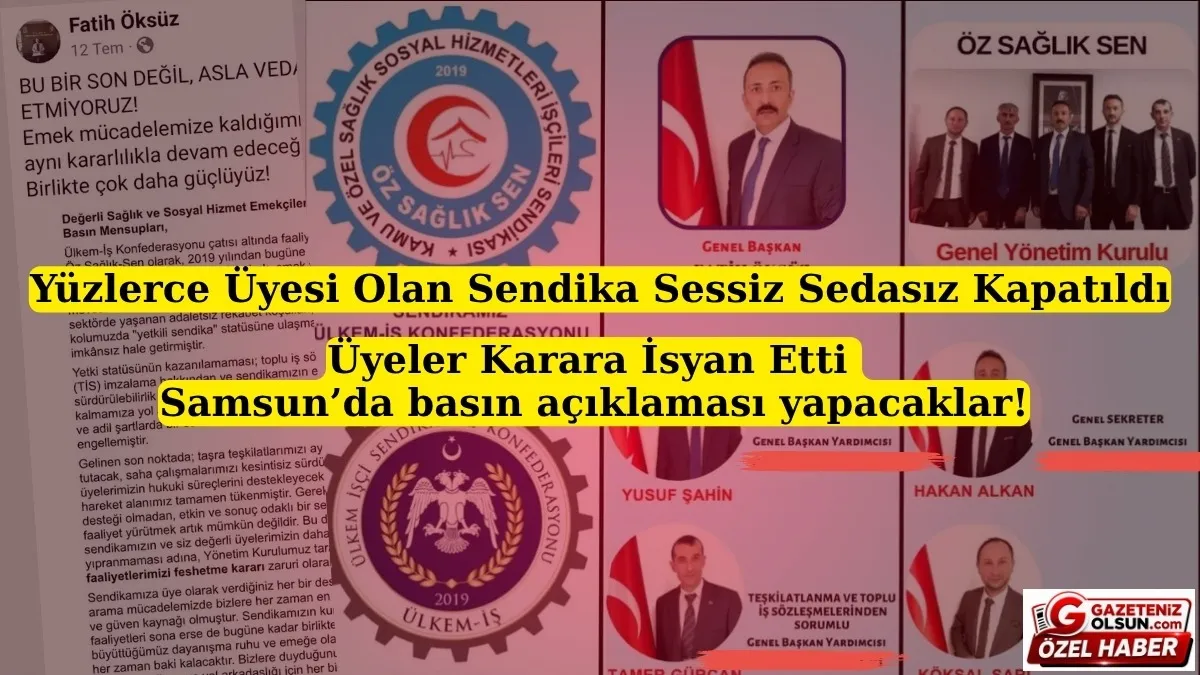 Öz Sağlık-Sen feshedildi, emekçi kazan kaldırdı! Gözler Genel Başkan Fatih Öksüz'de