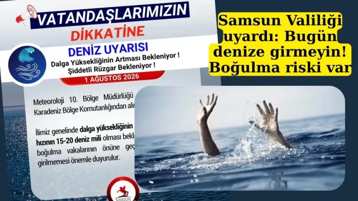Samsun'da bugün denize girmek yasak mı? Şiddetli rüzgar, yüksek dalga uyarısı!