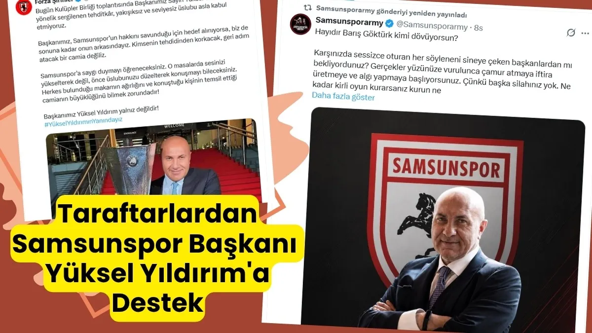 Samsunspor Taraftarlarından Başkan Yüksel Yıldırım'a destek
