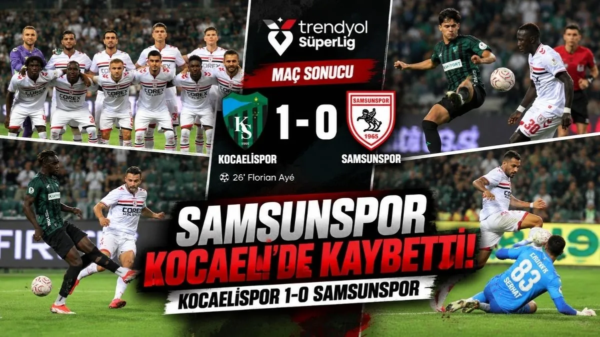 Samsunspor’a Kocaeli’de Soğuk Duş! 1-0’lık Mağlubiyet