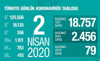 Koronavirüs Türkiye'de 356 can aldı, vaka sayısı 18 bini aştı