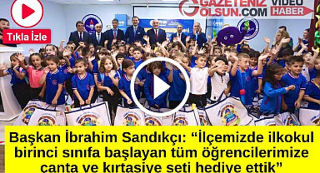 Canik Belediyesi'nden ilkokul birinci sınıfa başlayan tüm öğrencilere hediye