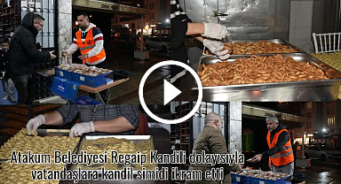 Atakum Belediyesi Regaip Kandili dolayısıyla vatandaşlara kandil simidi ikram etti