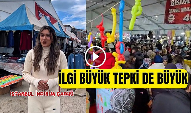 Samsun'da İstanbul İndirim Çadırı'na hem tepki hem de ilgi vardı!