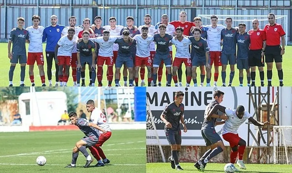 Samsunspor A takımı U19 takımı ile antrenman maçı yaptı
