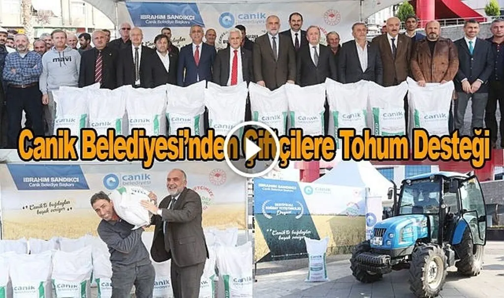 Canik'te çiftçilere 25 ton sertifikalı buğday tohumu dağıtıldı