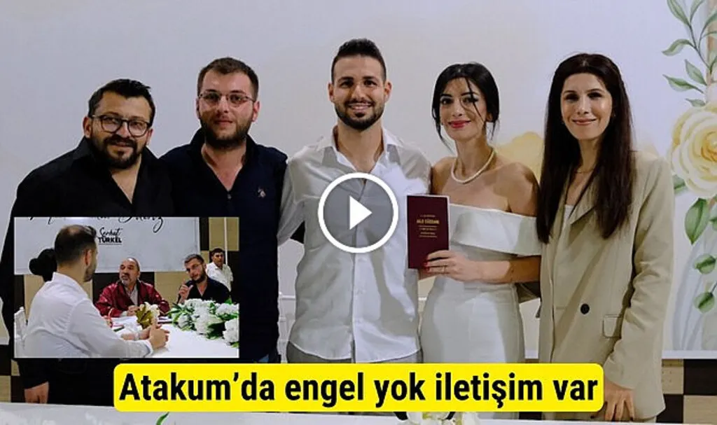 Atakum Belediyesi'nden işitme engelli çifte nikahta tercüman desteği
