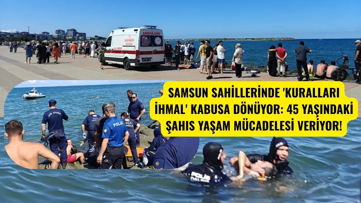 Atakum Sahilde kuralları ihmal kabusa dönüyor, 45 yaşındaki kişinin durumu ağır!