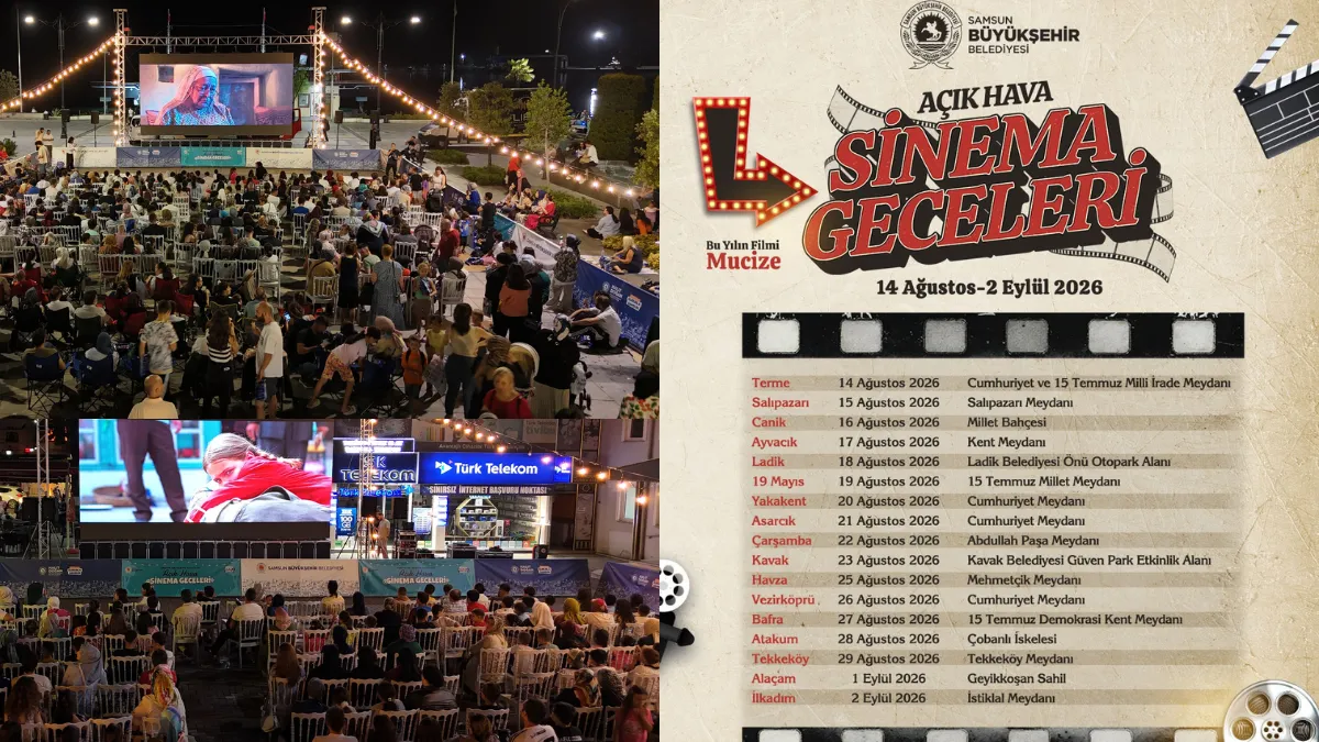 Büyükşehir'den açık hava sinema geceleri