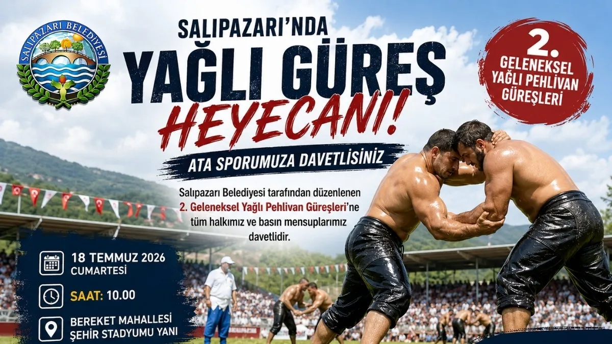 Salıpazarı'nda Yağlı Güreş Coşkusu 18 Temmuz'da Yaşanacak