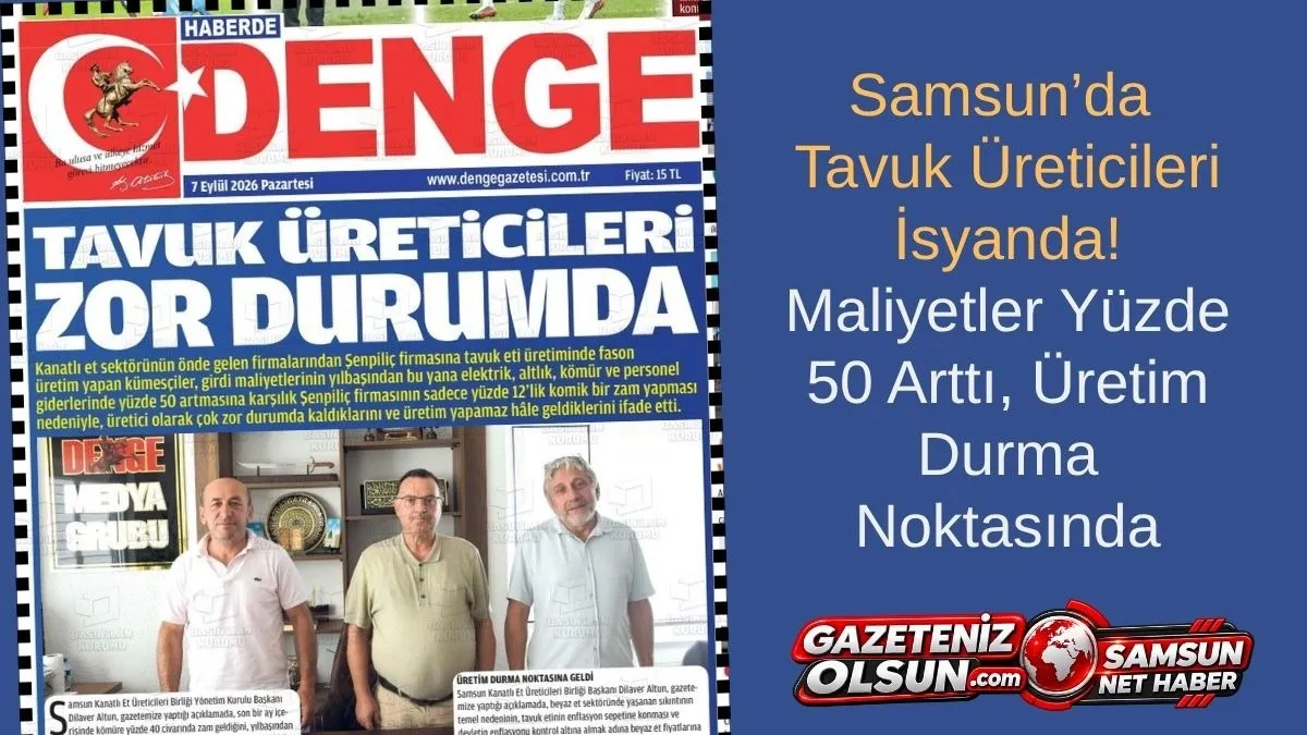 Samsun’da Tavuk Üreticileri İsyanda! Maliyetler Yüzde 50 Arttı, Üretim Durma Noktasında