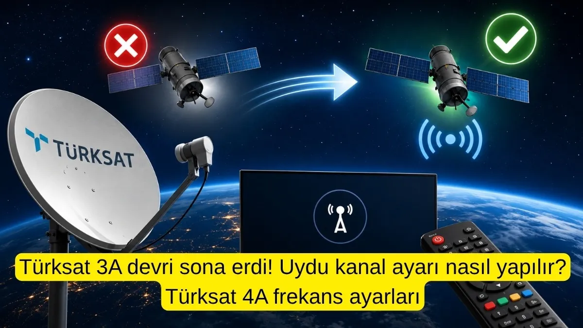 Türksat 3A devri sona erdi! Uydu kanal ayarı nasıl yapılır? Türksat 4A frekans ayarları