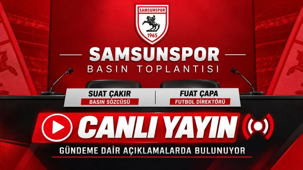 CANLI YAYIN | Samsunspor Basın Sözcüsü Suat Çakır ve Futbol Direktörü Fuat Çapa Gündemi Değerlendiriyor