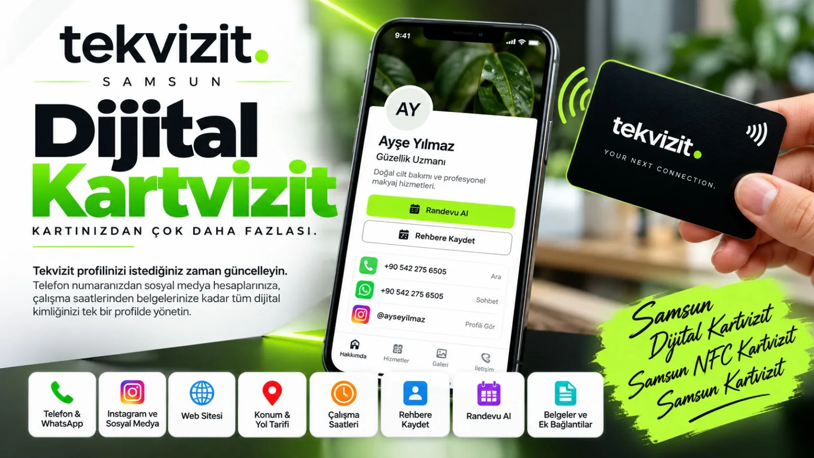 Samsun Dijital Kartvizit, Samsun NFC Kartvizit, Tekvizit ile Kartınızdan Çok Daha Fazlası!