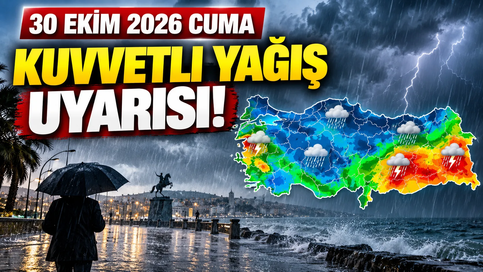 30 Ekim Cuma Hava Durumu! Kuvvetli Yağış Geliyor, Sıcaklıklar Düşüyor