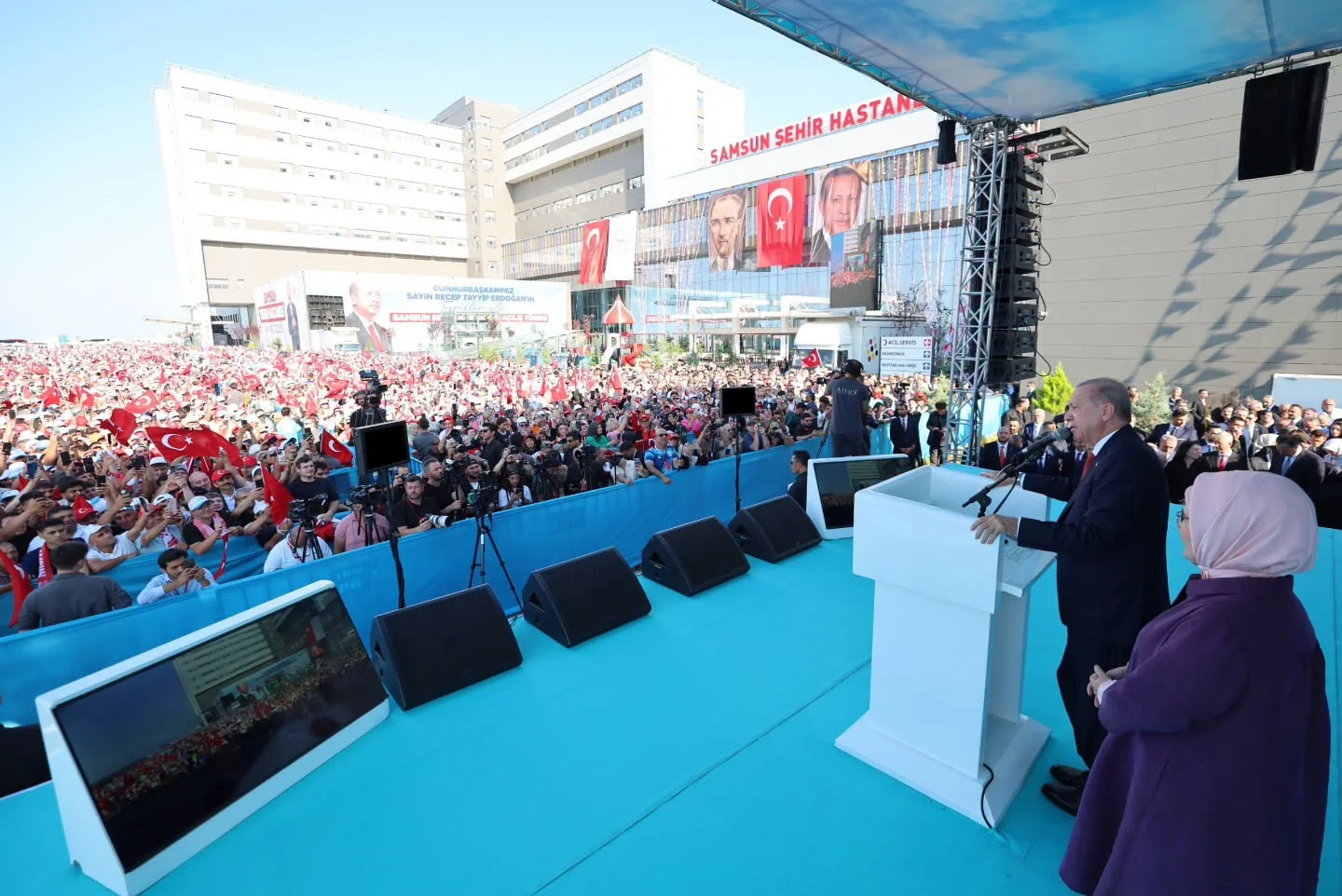 Samsun Şehir Hastanesi Cumhurbaşkanı Erdoğan'ın katılımıyla dualarla hizmete açıldı - Fotoğraf 1